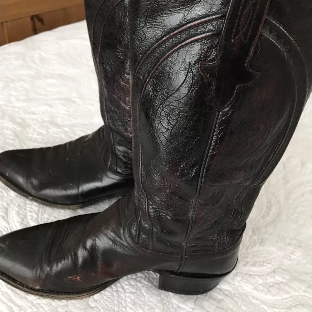 Dan Post Distressed Leather Cowboy boots size 10 - Picture 3 of 8